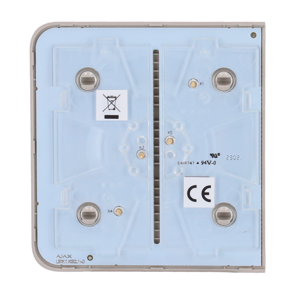 Ajax - LightSwitch SideButton - Light Switch Touch Panel - Compatible with AJ-LIGHTCORE-1G / -2W - LED Backlight - Touchless Side Touch Panel - Olive Color