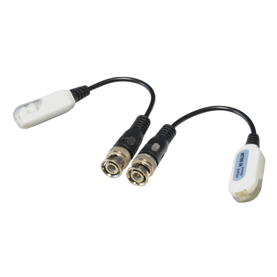 SAFIRE Passive Twisted Pair Transmitter - Optimized for HDTVI / HDCVI / AHD - 1 Video Channel - Passive, 2 Pin Connector - Distance: 200 ~ 400m - 2 Units | Quick connection