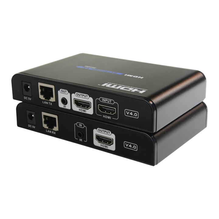 Estensore attivo HDMI 1080p [%VAR%] - Trasmettitore e ricevitore - Portata 120 m su cavo UTP Cat 6 - Trasmissione IR - Consente il collegamento punto a punto fino a 253 ricevitori - Standard HDbitT v1.3f