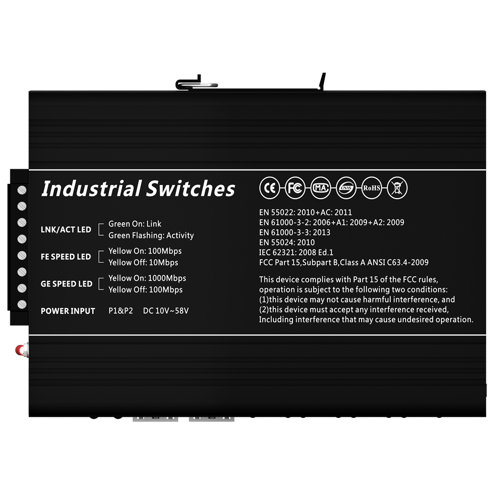 Switch PoE White Label - Montaggio su guida DIN - 8 Porte Gigabit + 2 SFP Gigabit - 90W porte 1 e 2 / 30W porta 3-8 / Massimo 240W - IEEE802.3af/at/bt | PoE/PoE+/Hi-PoE - VLAN/STP/RSTP/MSTP/ERPS/SNMP/ACL - Static LAG/IGMP Snooping/DHCP Snoop/802.1x