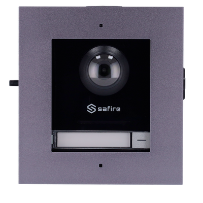 Videoportero IP Safire - Cámara de 2Mpx - Audio bidireccional - APP móvil mediante monitor - Apto para exterior IP65 - Montaje de empotrar con soporte incluido