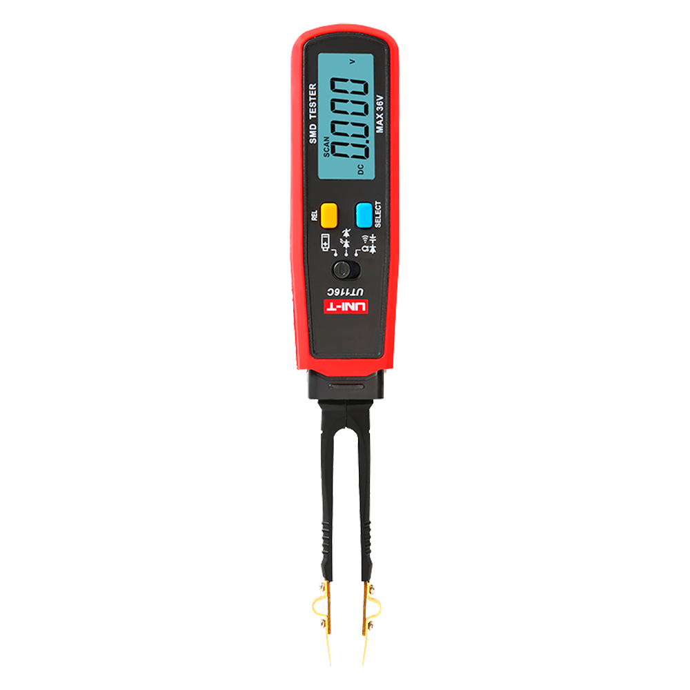 Tester digitale per componenti SMD - Display fino a 6000 conteggi - Misurazione della tensione DC fino a 26V - Misurazione della resistenza e della capacitanza - Test di continuità | Test dei diodi - Test di batteria