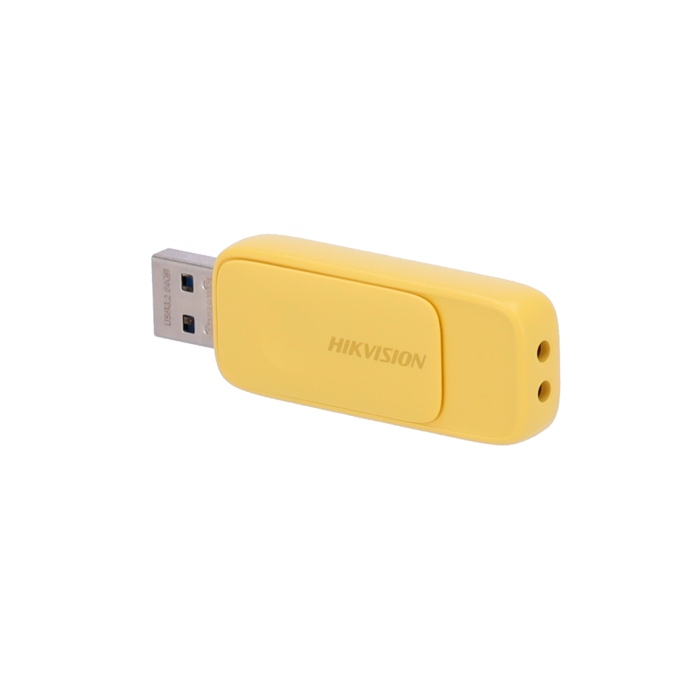 Pendrive USB Hikvision - Capacità 128 GB - Interfaccia USB 3.2 - Velocità massima di lettura/scrittura 120/45 MB/s - Design compatto, color giallo