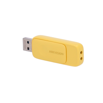 Pendrive USB Hikvision - 128 GB de capacidad - Interfaz USB 3.2 - Velocidad máxima de lectura/escritura 120/45 MB/s - Diseño compacto, color amarillo