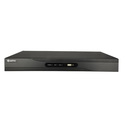 NVR para cámaras IP - Vídeo de 4 CH / Compresión H.265+ - Resolución máxima 8.0 Mp - Ancho de banda 40 Mbps - Salida HDMI 4K y VGA - Permite 1 disco duro