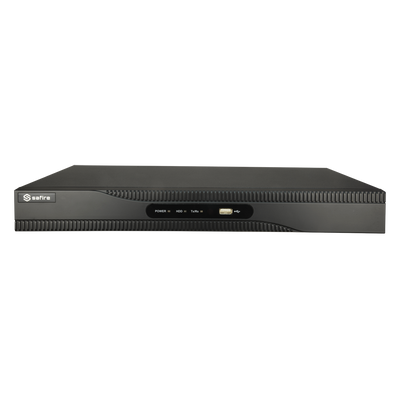 NVR per videocamere IP - 16 CH video / Compressione H.265+ - Risoluzione massima 8.0 Mp - Larghezza di banda 160 Mbps - Uscita HDMI 4K e VGA - Ammette 2 hard disk