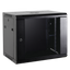 Wall-mounted rack cabinet - Up to 4U 19" rack - Up to 60 Kg load - With ventilation and cable management - Fan included - Power strip with 6 sockets included