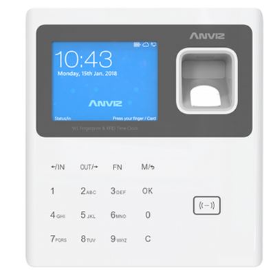 ANVIZ Attendance Control Terminal - Fingerprints, RFID cards and keyboard - 3000 records / 100000 registers - TCP/IP, USB Flash - 8 Attendance Control Modes - Anviz CrossChex Software