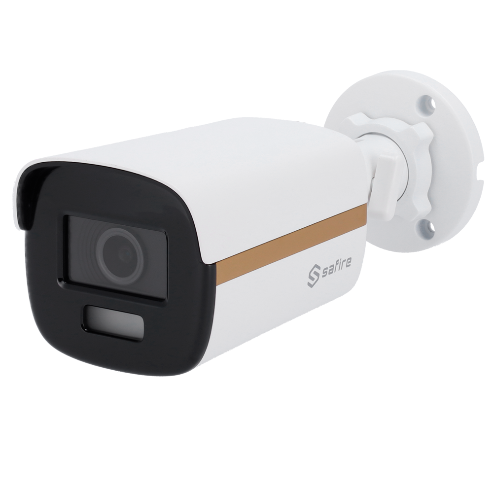 Safire Telecamera Bullet Gamma ULTRA - Uscita HDTVI - 8Mpx CMOS Night Color - Lente 2.8 mm White Light portata 40m - WDR (130 dB) | 3D DNR - Waterproof IP67 | PoC.at