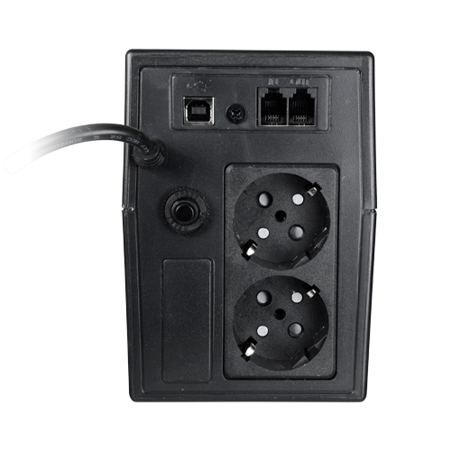 SAI mono fase - Potenza 600VA/360W - Entrata 220~240 Vac /Uscita 230 Vac - 2 uscite SAI/UPS protette - Tempo di ricarica 6~8 h - Batería de plomo-ácido sellada