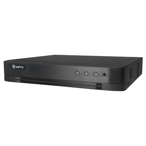 Videoregistratore 5n1 Safire H.265Pro+ - Audio su cavo coassiale - 4CH HDTVI/HDCVI/HDCVI/AHD/CVBS/CVBS/ 4+4 IP - 8Mpx Lite (8FPS) - Uscita HDMI Full HD e VGA - 1 CH audio / 1 HDD