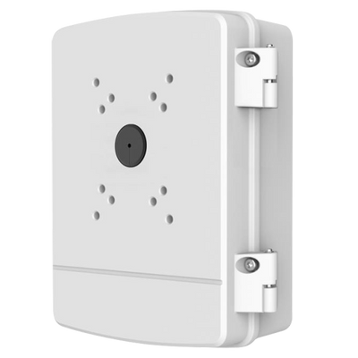 Junction box - For motorized dome cameras - Suitable for outdoor use - Roof or wall installation - White color - Hollow pins