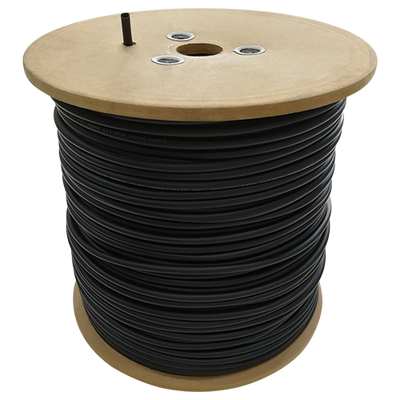 Cable combinado - Micro RG59 + fuente de alimentación - Bobina de 250 metros - Funda negra - Diámetro exterior 9,8 mm - Funda exterior LSZH