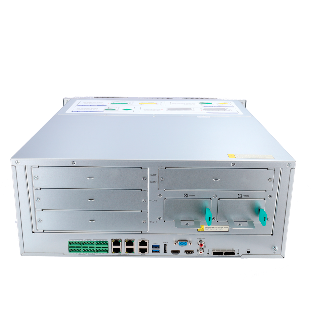 NVR para cámaras IP - Gama Pro - Vídeo 256 CH | 12 Mpx - Ancho de banda de 768 Mbps - Soporta 24 discos duros | RAID: energía redundante
