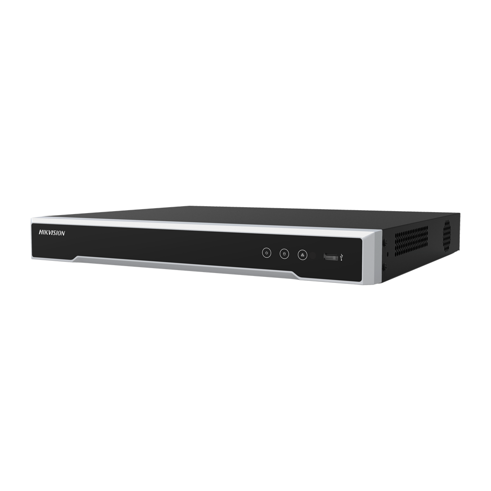 Hikvision - Gamma PRO - Videoregistratore NVR 16 CH IP PoE 150 W - Risoluzione massima 8Mpx@1ch - Larghezza di banda 160 Mbps | Supporta 2 hard disk - Rilevamento del movimento 2.0 4 canali