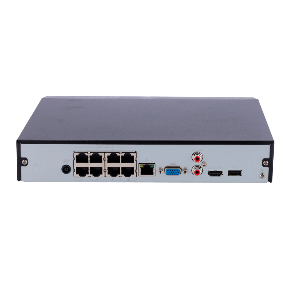 Grabador IP X-Security WizSense AI - 8 CH vídeo IP | 8 CH PoE - Resolución máxima grabación 12 Mpx - Ancho de banda 80 Mbps - Salida HDMI Full HD y VGA - Admite 1 disco duro