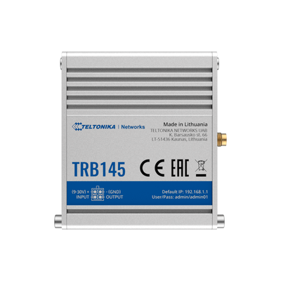 Teltonika Gateway 4G Industrial - 4G Cat 1 / 3G / 2G - RS485 port - Micro USB connector - Compact design