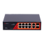 Safire Switch Hi-PoE - 8 puertos PoE + 2 SFP + 2 RJ45 - Velocidad de puertos Gigabit 10/100/1000Mbps - 6 Puertos PoE+ 30W + 2 Puertos Hi-PoE 60W - PoE Watchdog - Hasta 120W Potencia PoE total