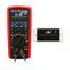 Multímetro con registro de datos True RMS - Conexión a PC para transferencia de datos - Medición AC/DC: hasta 1000V y 10A - Medición de resistencia, capacitancia, conductancia - Medición de frecuencia, temperatura, continuidad - Registro de datos y