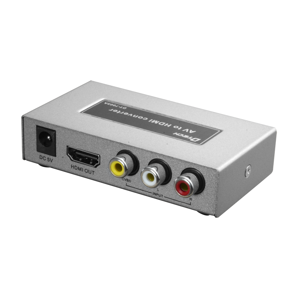 Convertitore AV a HDMI - 1 entrata AV - 1 uscita HDMI - Risoluzione uscita 1080p - Risoluzione di entrata video PAL / NTSC - Entrada Audio Stereo - Innowatt