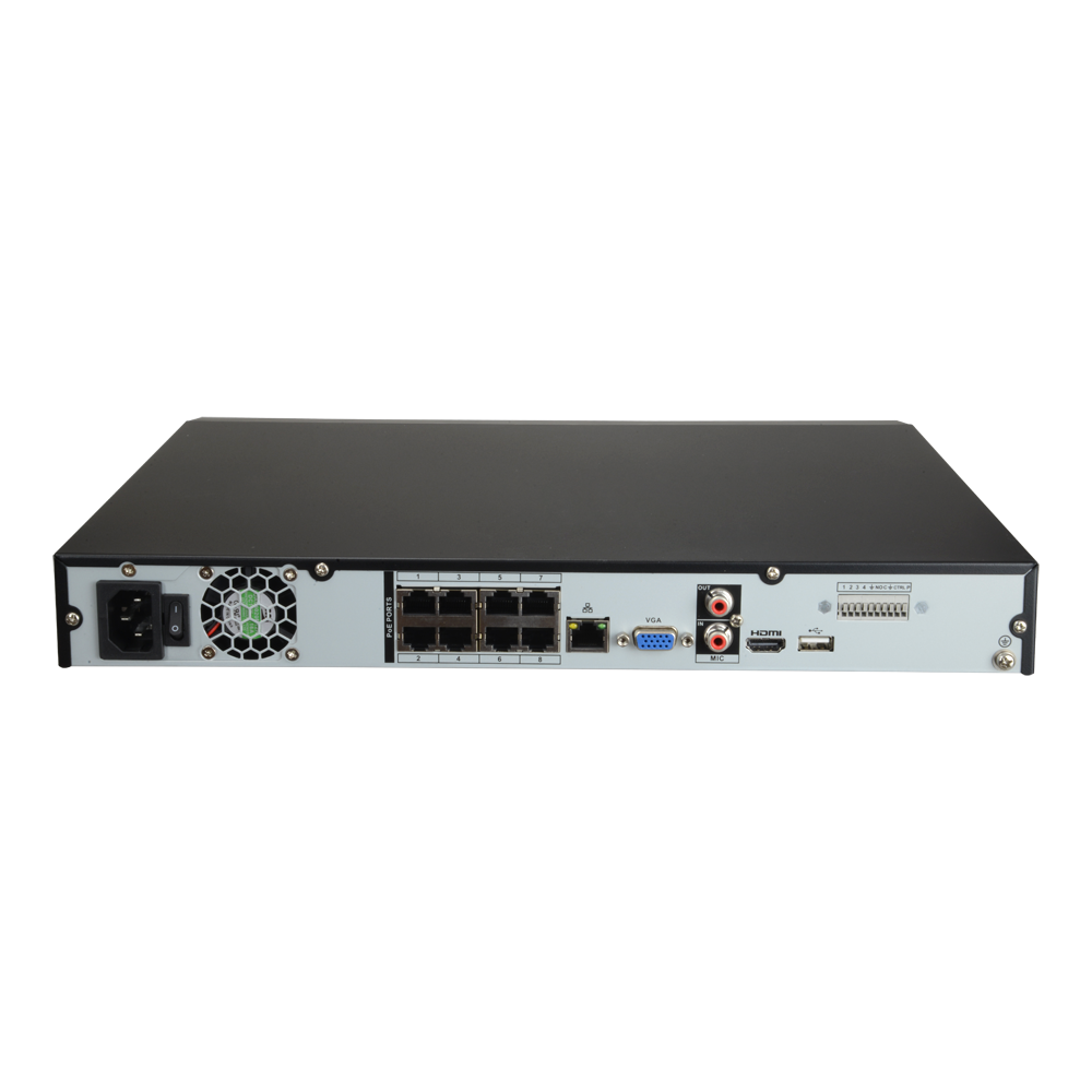 Videoregistratore X-Security NVR per telecamare IP - Massima risoluzione 8 Megapixel - Compressione H.265+ / H.265 / H.264+ / H.264 - 8 CH e 8 porte PoE+ - Uscita HDMI 4K e VGA - WEB, DSS/PSS, Smartphone e NVR