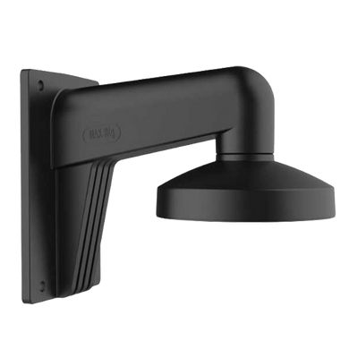 Staffa a parete - Scatola di giunzione - Adatto per esterni - Colore nero - Compatibile con Hiwatch Hikvision - Passacavo