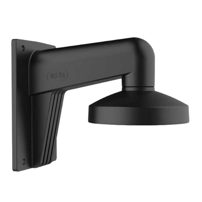 Wall bracket - Junction box - Suitable for outdoor use - Black color - Compatible with Hiwatch Hikvision - Cable gland