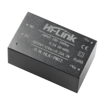 Electronic ballast - 12 V / 250 mA - Small size - Dimensions 34 (H) x 15 (W) x 20 (L) mm - 20 g - Ideal for installations with limited available space