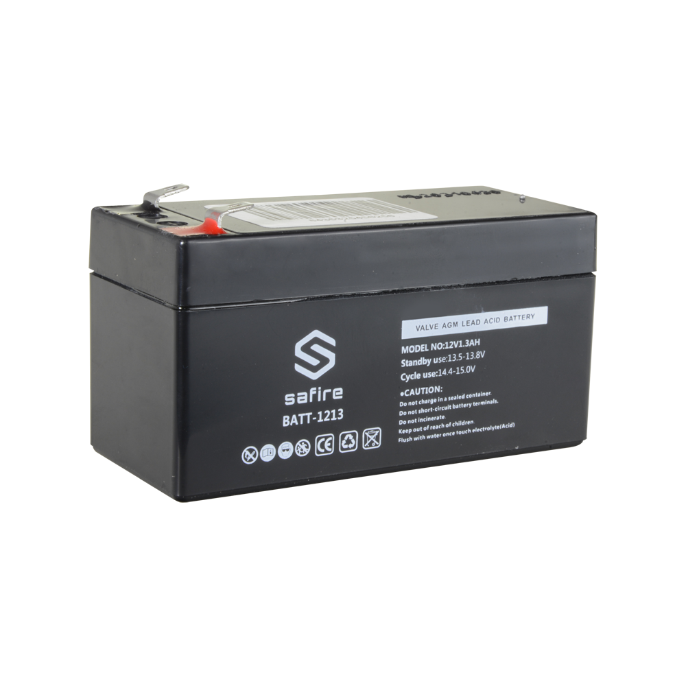 Batteria ricaricabile - Tecnologia piombo-acido AGM - Voltaggio 12 V - Capacità 1.3 Ah - 58 x 97 x 65 mm / 540 g - Per backup o uso diretto