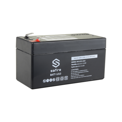 Rechargeable battery - AGM lead-acid technology - Voltage 12 V - Capacity 1.3 Ah - 58 x 97 x 65 mm / 540 g - For backup or direct use