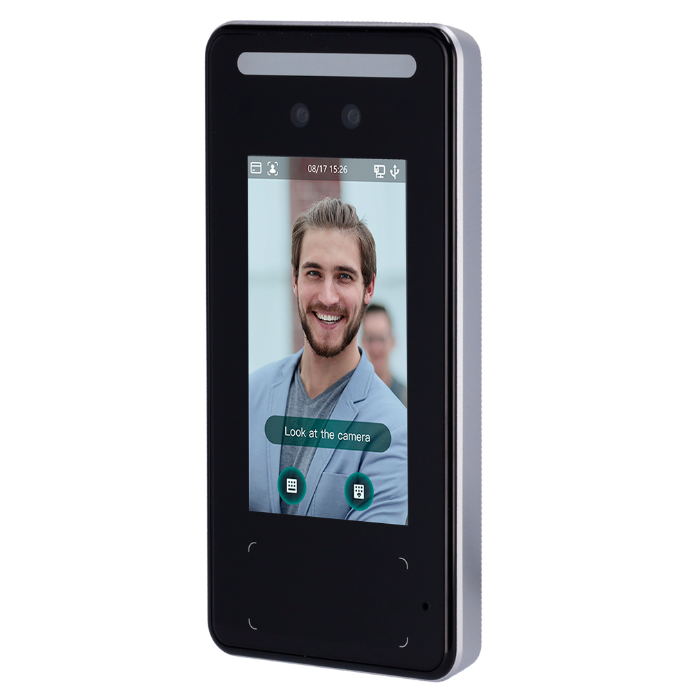Control de acceso y presencia - Reconocimiento facial, de teclado y de tarjetas MF - 6.000 usuarios / 150.000 registros - TCP/IP, USB, RS485 y Wiegand - Controlador integrado | Apto para uso exterior IP65 - Software SmartPSS