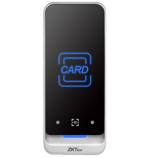 Lector de acceso - Acceso mediante código QR y tarjeta EM - Indicador LED y acústico - Wiegand 26/34 | RS485 - Compatible con controladores ZKTeco - Apto para exterior IP65