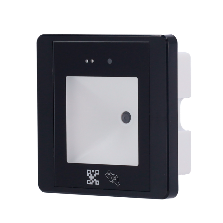 Access reader - Access via MF card and QR - LED and audible indicator - Wiegand 26/34 - Compatible with Safire - Suitable for indoors