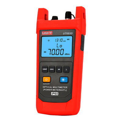 Tester per fibra ottica - Valutazione della potenza della fibra ottica - Localizzatore visivo di guasti - Impermeabile IP65  - Spegnimento automatico