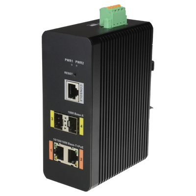 Switch HiPoE X-Security - 2 porte PoE (RJ45) + 2 porta Uplink (SFP) - Velocità 10/100/1000 Mbps - 2 Porte Hi-PoE / Consumo massimo 120W - VLAN/STP/RSTP/MSTP/ACL/QoS/802.1X - LACP/Static LAG/DHCP Snooping/DHCP Server