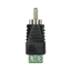 SAFIRE connector - RCA male - Output +/ from 2 terminals - 36 mm (Fo) - 13 mm (An) - 5 g