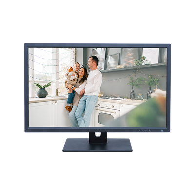 Monitor SAFIRE LED 32" 4N1 - Diseñado para videovigilancia 24/7 - HDMI, VGA, BNC y Audio - Resolución 1920x1080 - Filtro anti-ruido - Bajo consumo