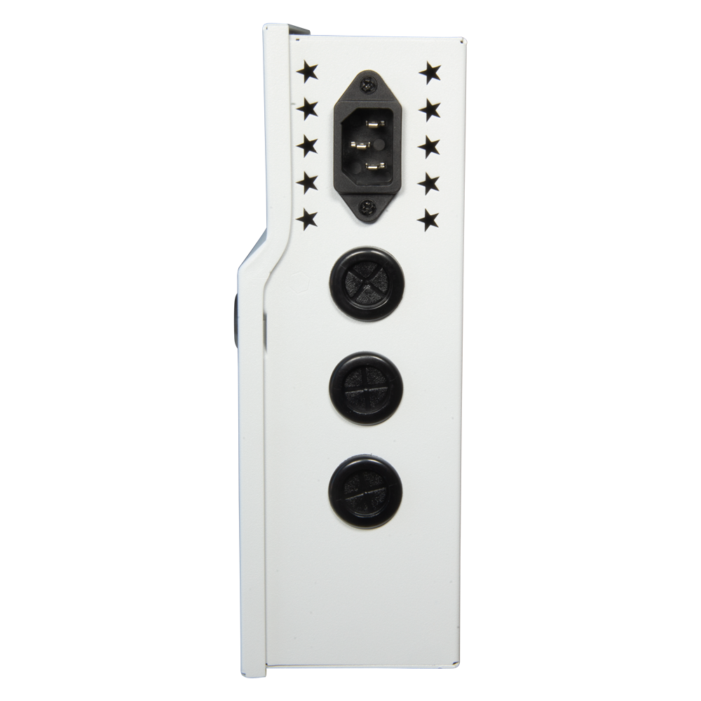 Power distribution box - 1 AC 110V ~ 220V input - 18 copper twisted pair outputs - PTC resettable fuse protection - Output voltage 12V / 250W - UPS function (SAI)