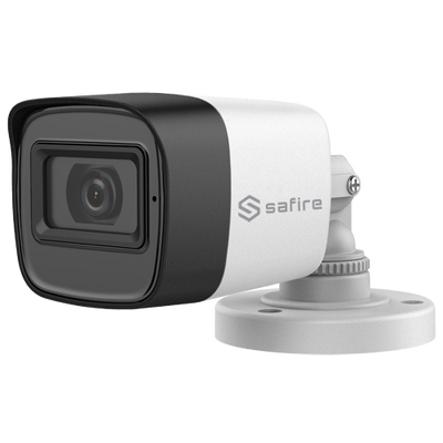 Telecamera Bullet Safire Gamma PRO - Uscita 4 in 1 - 5 Mpx High Performance CMOS - Obiettivo 3.6 mm | Smart IR Matrix LED Portata 30 m - Audio su cavo coassiale - Impermeabile IP67