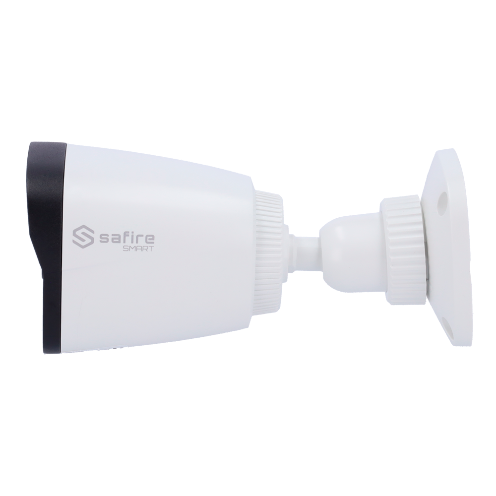 Safire Smart - Cámara Bullet IP gama B1 - Resolución 2 Megapíxeles (1920x1080) - Lente 2,8 mm | Micrófono integrado - Alcance IR 20 m | PoE (IEEE802.3af) - IP67 a prueba de agua