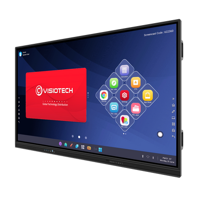 Pantalla interactiva IBOARD 86&#039;&#039; 4K - Pizarras laterales con digitalización de escritura  - Resolución 3840x2160 - Entradas HDMI, VGA, DP, Type-C, LAN, USB, OPS - Ángulo de visión 178º - Altavoces integrados