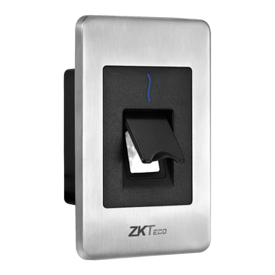 Access reader - Access via Silk ID fingerprint and EM card - LED and acoustic indicator - RS485 - ZK-INBIO compatible - Flush installation | Suitable for outdoor use