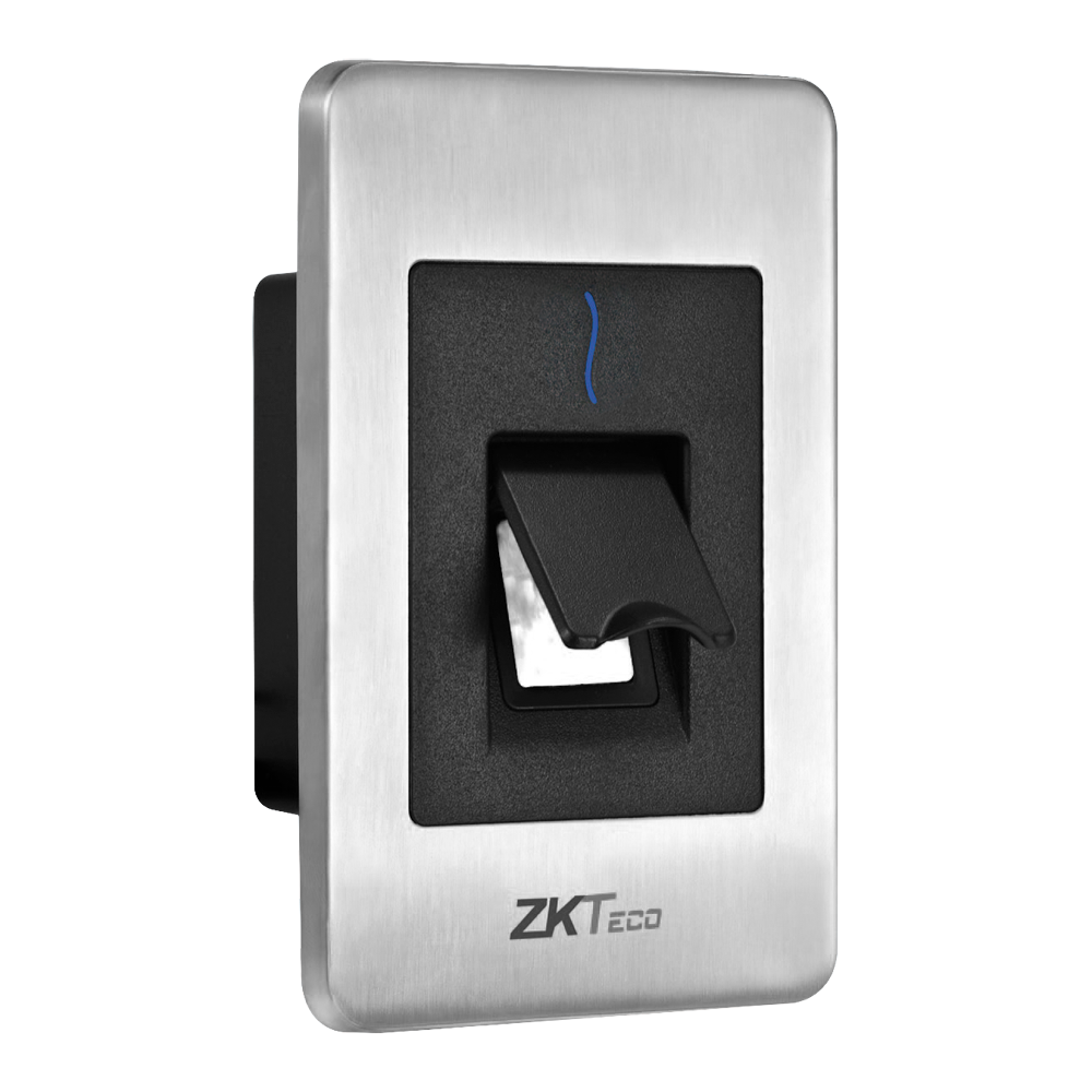 Lettore di accesso - Accesso tramite impronta digitale Silk ID e scheda EM - indicatore LED e acustico - RS485 - Compatibile con ZK-ATLAS-x60 - Installazione ad incasso | Adatto per uso esterno