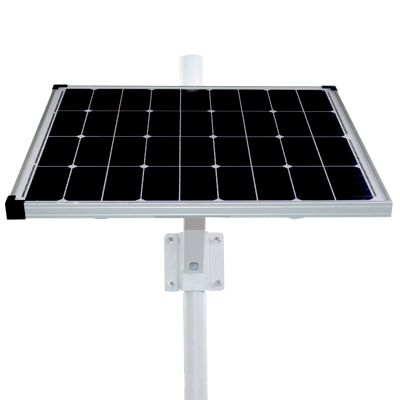 Sistema di alimentazione stand-alone per TVCC - Pannello solare da 80W - Batteria al Litio LiFePo 256Wh (20Ah) - Controller MPPT integrato | Converter AC&amp;DC - Staffa per montaggio su palo - RS-485 per la comunicazione | Connessione al lampione