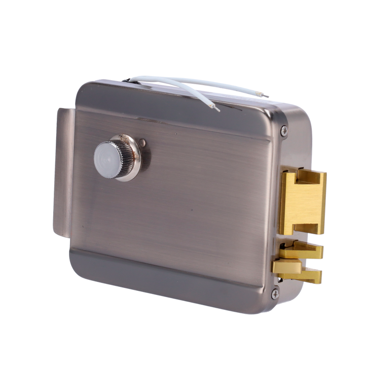 Electromechanical surface lock - Opening mode Fail Safe (NC) - Applicable to fire systems - Status LED - Programmable automatic closing - Left opening outwards