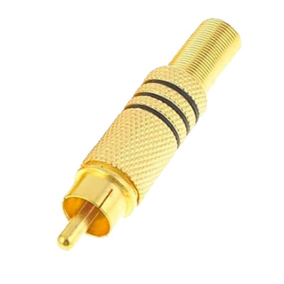 Connector - RCA male to be soldered - Audio parallel cable - For Ø 6mm cables - Anti-corrosion cover - 10g