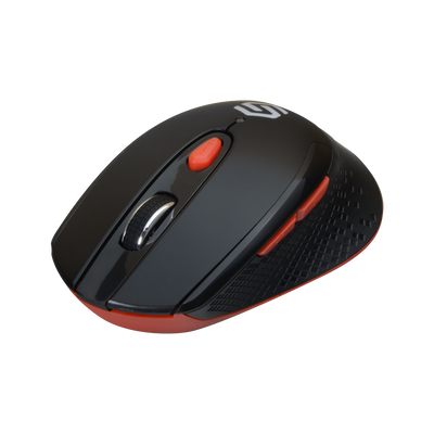 Mouse Safire wireless con sensore ottico - Frequenza: 2.4GHz RF - Pulsanti laterali per scorrimento rapido - Rotellina di scorrimento - Impostazione risoluzione DPI