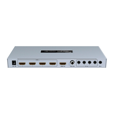 Switch HDMI - Hasta 4 entradas 1080p - 1 salida HDMI 1080p - Teclado - Control remoto - Extensores de control remoto incluidos - Varias funciones de visualización