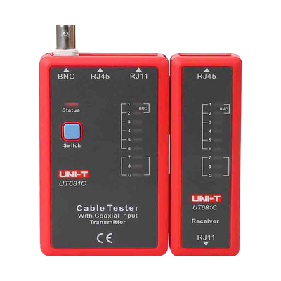 Probador de cables - Comprobación del estado de los cables RJ45/RJ11/BNC - Prueba modo rápido y modo lento - Apagado automático
