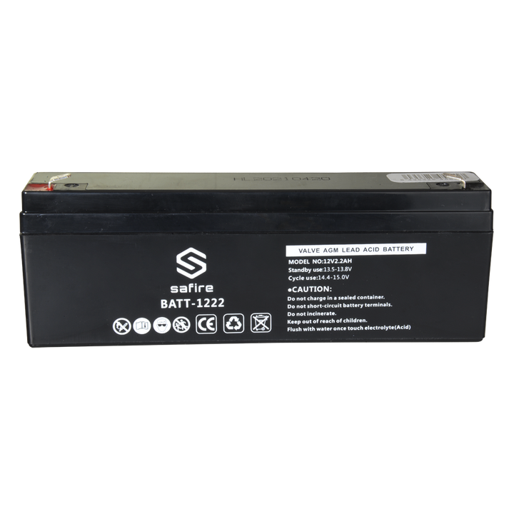 Batteria ricaricabile - Tecnologia piombo-acido AGM - Voltaggio 12 V - Capacità 2.3 Ah - 58 x 34 x 178 mm / 820 g - Per backup o uso diretto